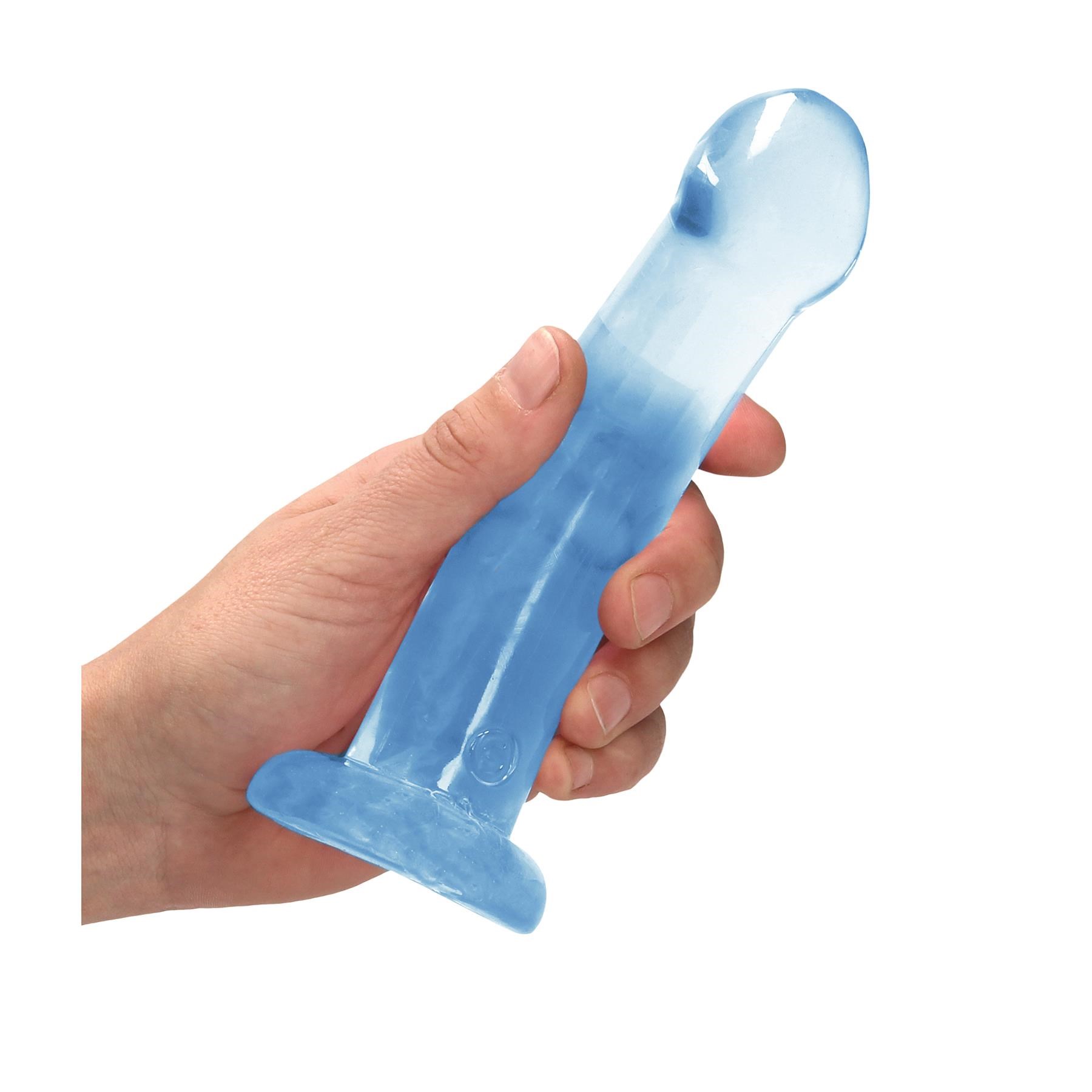 RealRock Non Realistic Dildo With Suction Cup - Hand Shot to Show Size