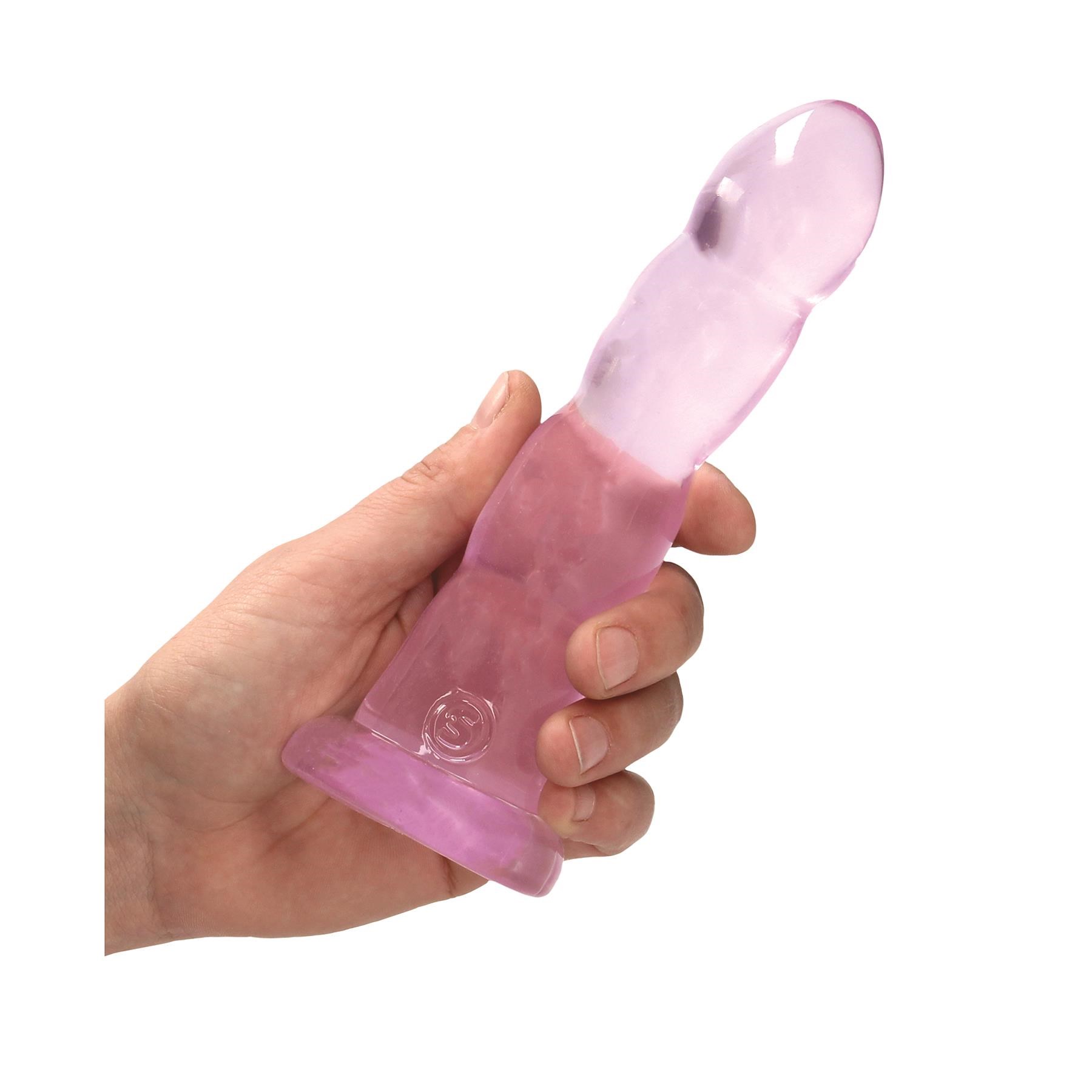 RealRock 7 Inch Suction Cup Dildo - Hand Shot to Show Size