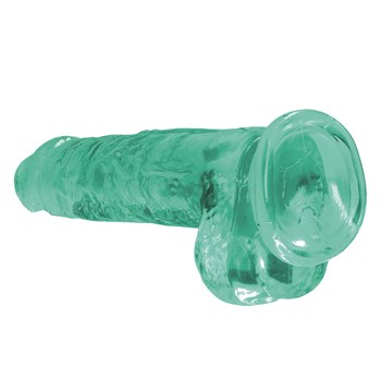 Realrock Realistic Dildo With Balls - 8 Inch - Product Shot Showing Suction Cup