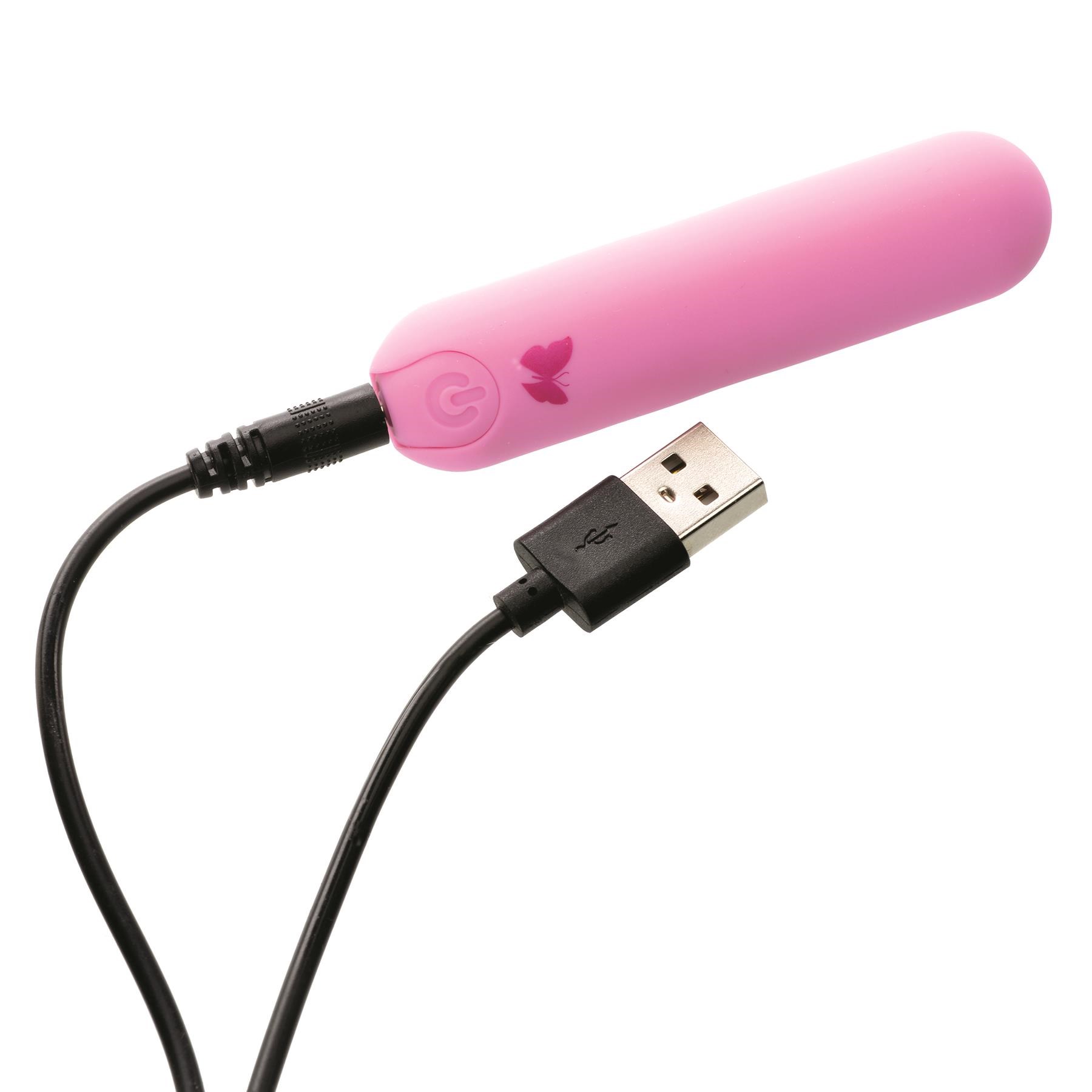 Wild Secrets Kiss Rechargeable Bullet - Showing Where Charging Cable is Placed