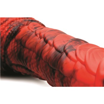 CreatureCocks Fire Dragon Dildo - Product Shot Showing Close Up on the Shaft Detail
