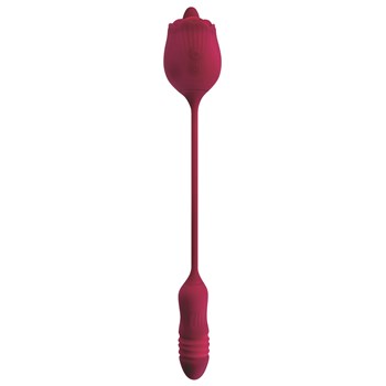 Wild Rose Clitoral Stimulator With Thrusting Bullet - Product Shot #7