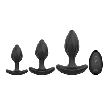 Vibrating Silicone Anal Trainer Set with remote control