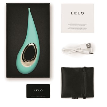 Lelo Dot Elliptical Clitoral Stimulator - Product and Contents of Box