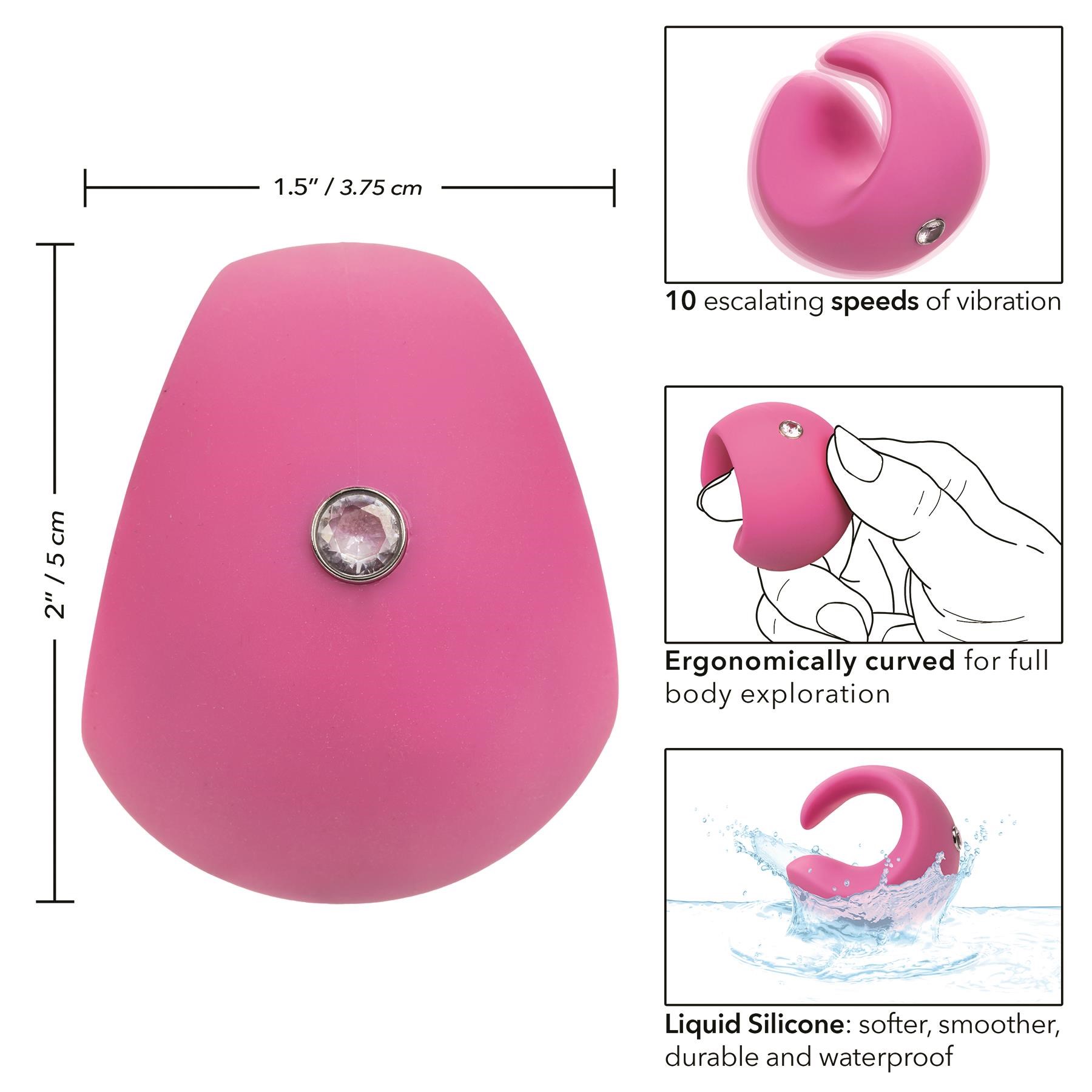 Luvmor "O"s Finger Vibrator - Dimensions and Instructions