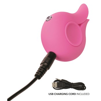 Luvmor Kisses Clitoral Stimulator - Product Shot Showing Where Charging Cable is Placed