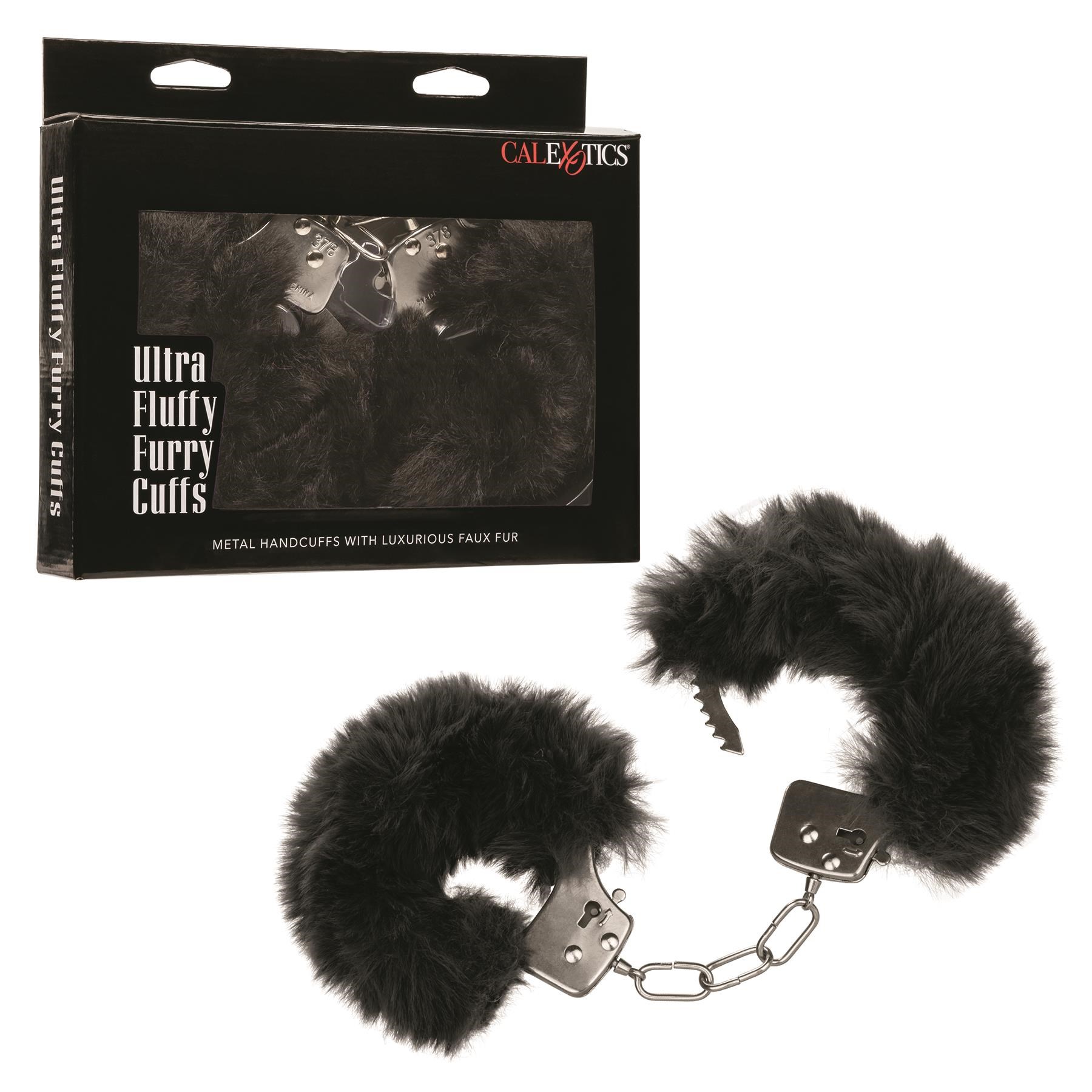 Ultra Furry Cuffs - Product and Packaging - Black