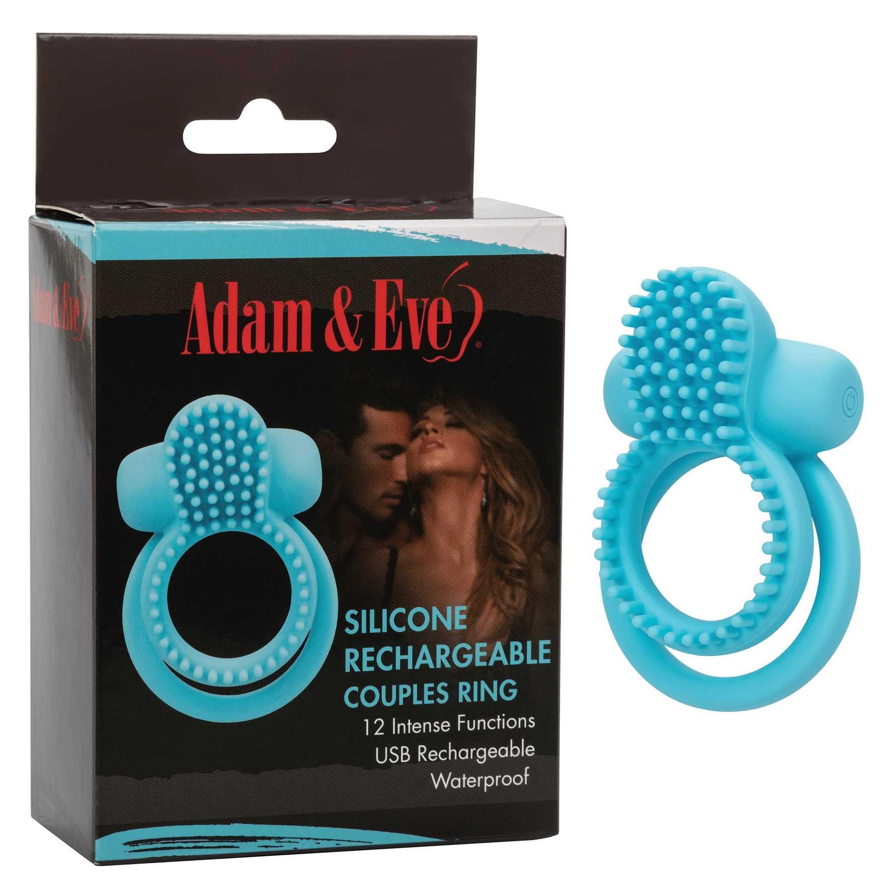 Adam & Eve Silicone Couples Enhancer Ring with box packaging