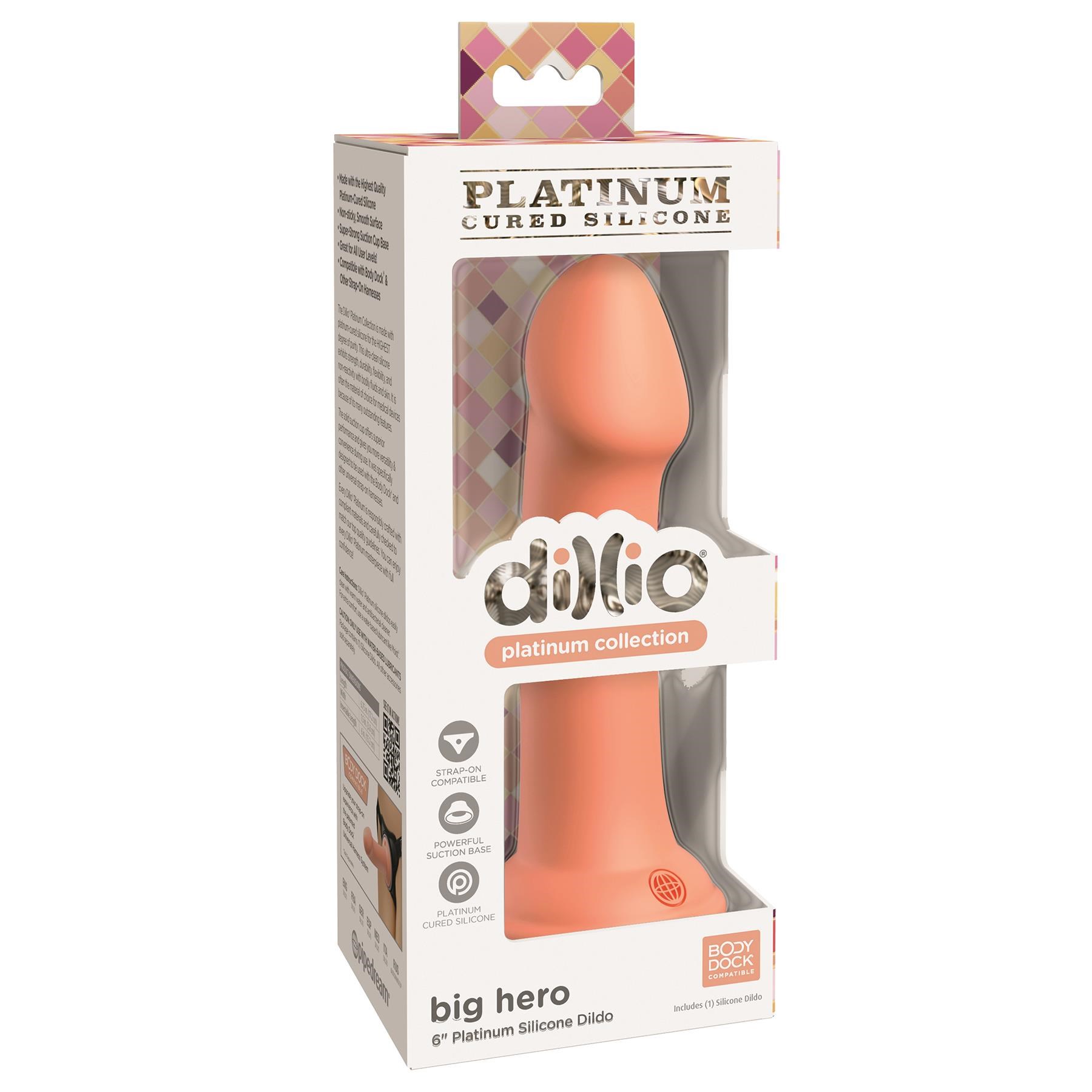 Dillio Platinum Big Hero Dildo - Packaging Shot