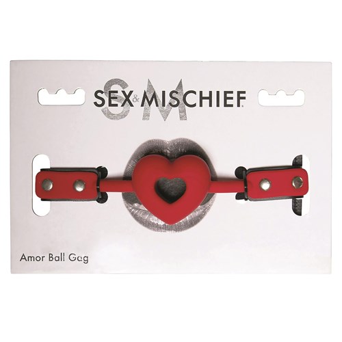Sex & Mischief Amor Heart Ball Gag - Packaging Shot