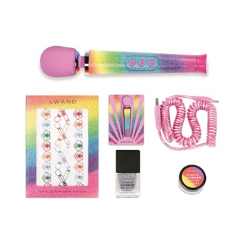 Le Wand All That Glitters Ombre Wand Massager - All Components in the Set