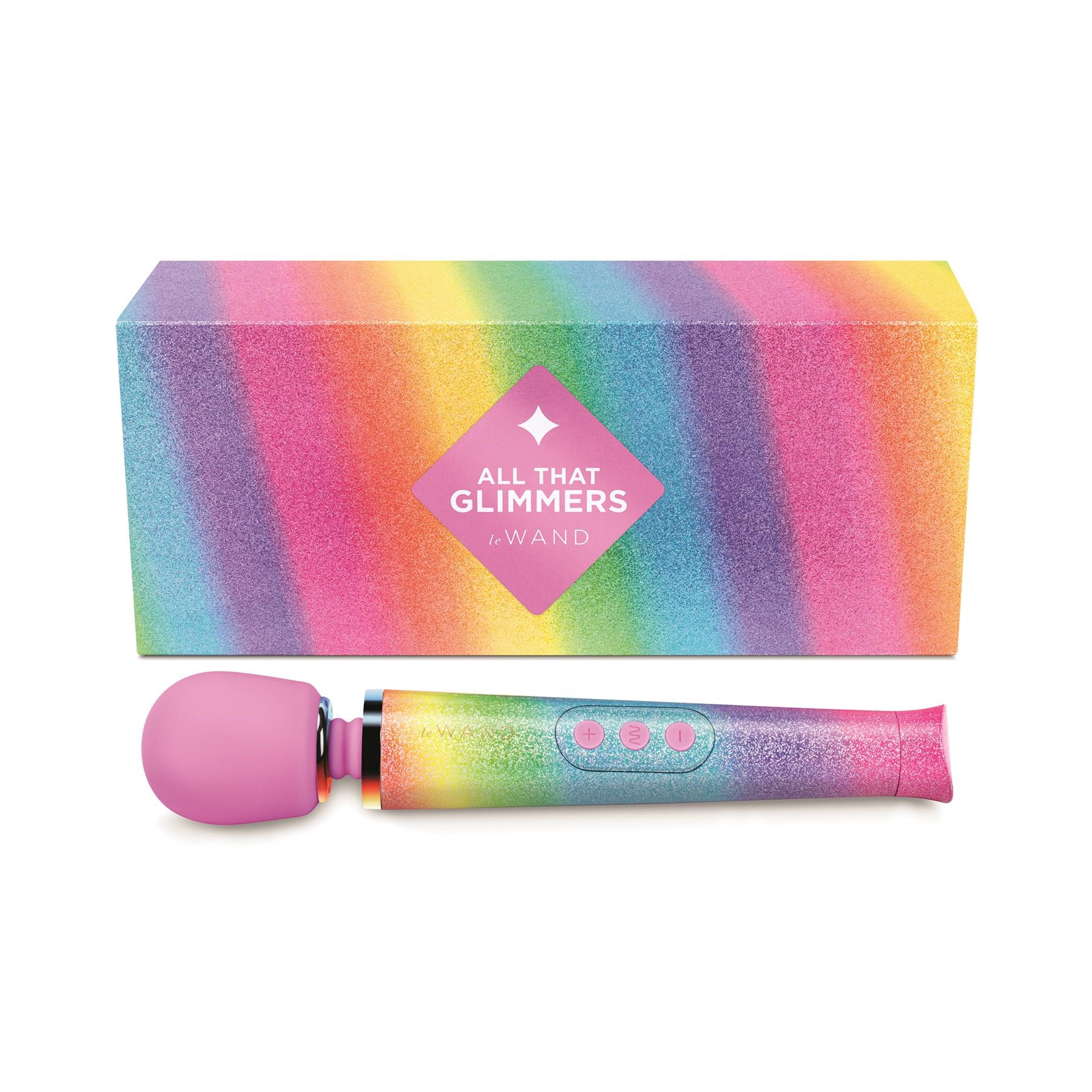 Le Wand All That Glitters Ombre Wand Massager - Product and Packaging