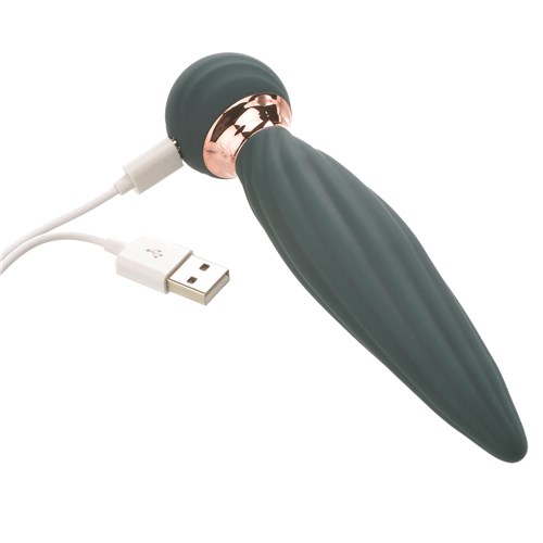 Sugar Pop Twist Rotating Vibrator - Product Shot Showing where Charging Cable is Placed