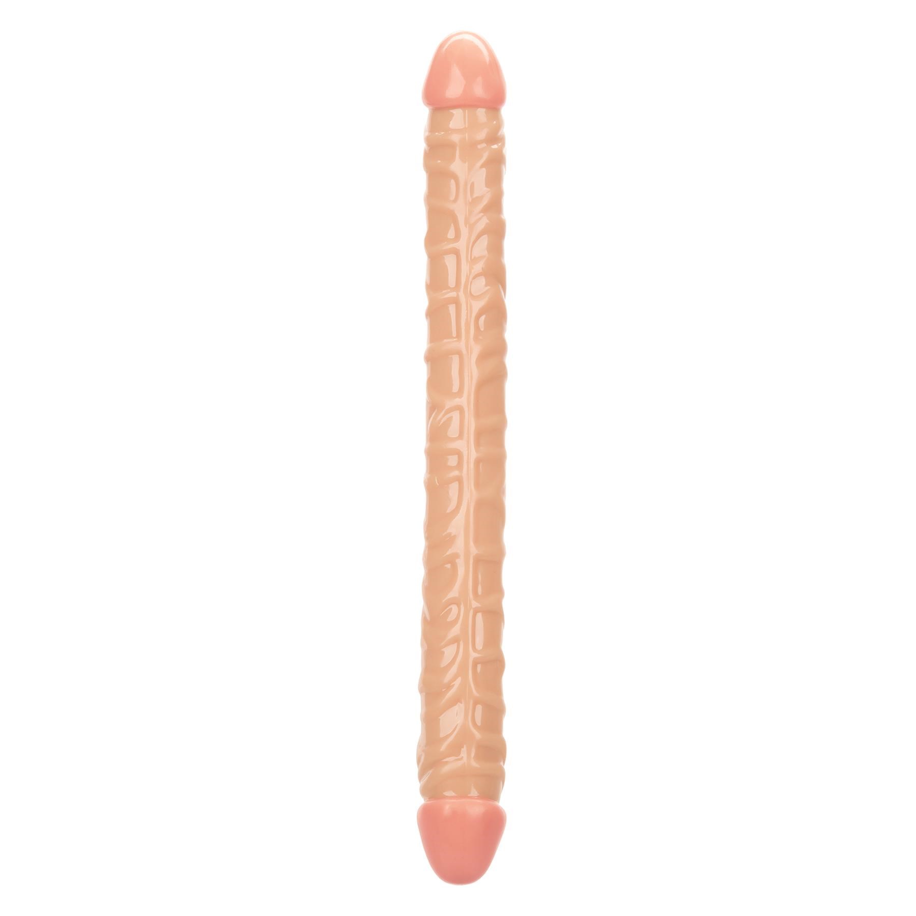 Size Queen 17 Inch Double Dong - Product Shot - White