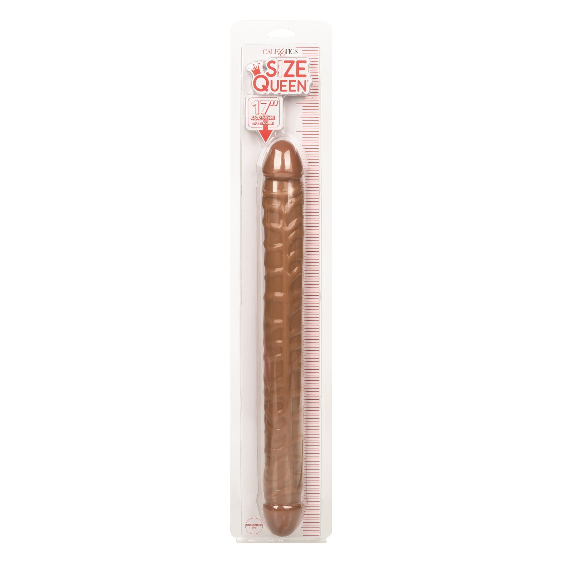 Size Queen 17 Inch Double Dong - Packaging Shot - Brown