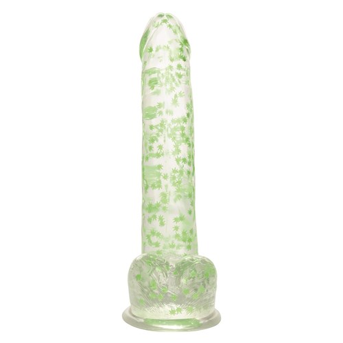 Naughty Bits Leaf Glow In The Dark Dildo - Product Shot #3
