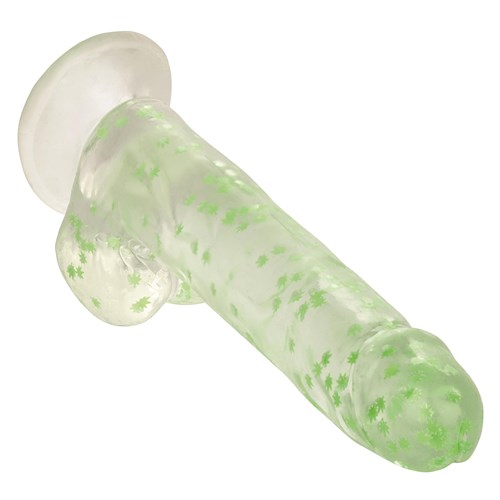 Naughty Bits Leaf Glow In The Dark Dildo - Product Shot #5