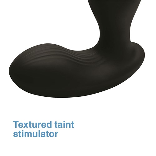 Alpha Pro 7X Prostate Massager close up of textured perineum stimulator