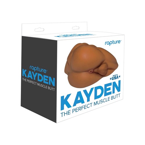 Kayden the Perfect Muscle Butt front and side of box