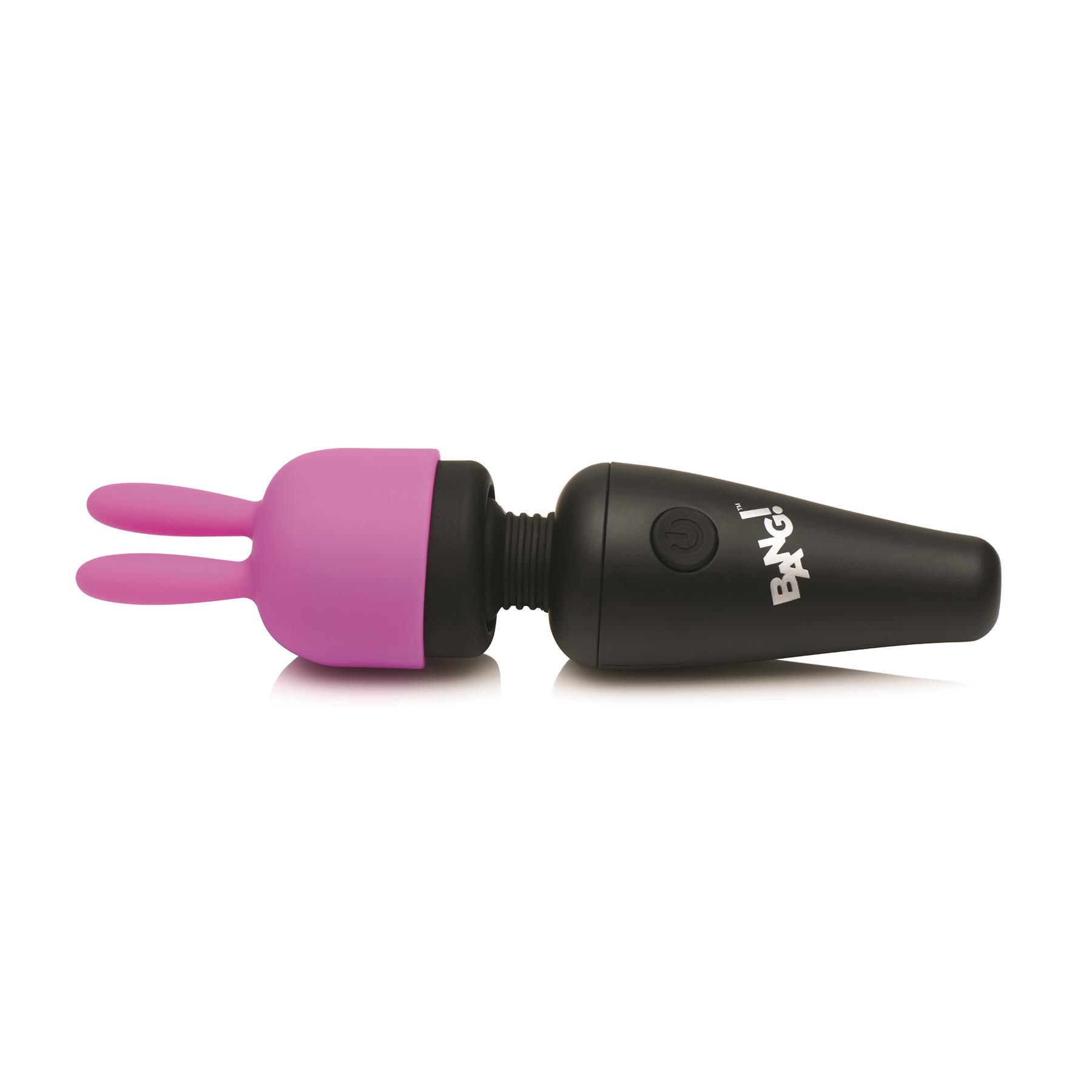Bang! Mini Wand With 3 Attachments - Rabbit Attachment on Wand