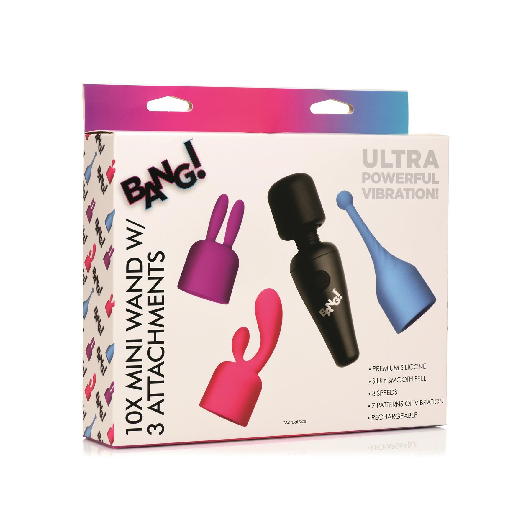 Bang! Mini Wand With 3 Attachments - Packaging Shot