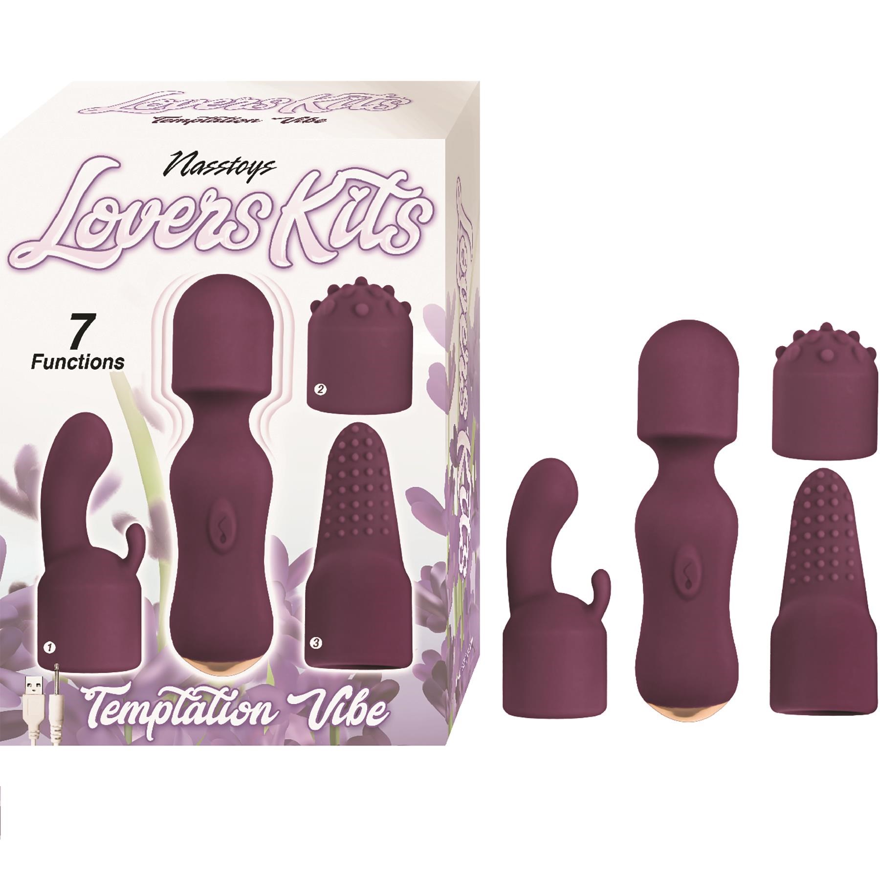 Lover's Kits Temptation Vibrator Kit - Product and Packaging
