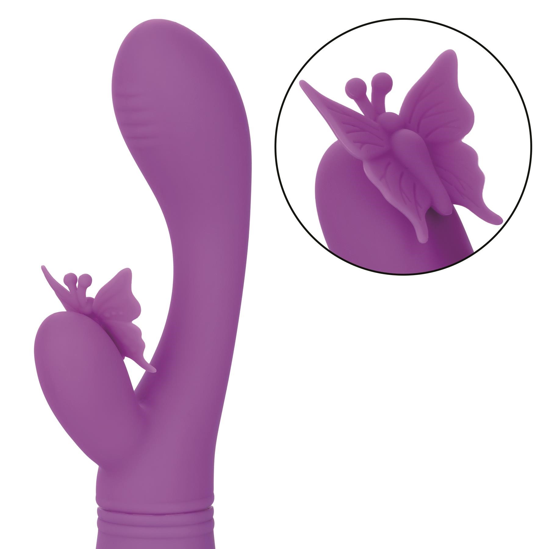 Butterfly Kiss Rechargeable Flutter - Product and Close Up on Flutter - Purple