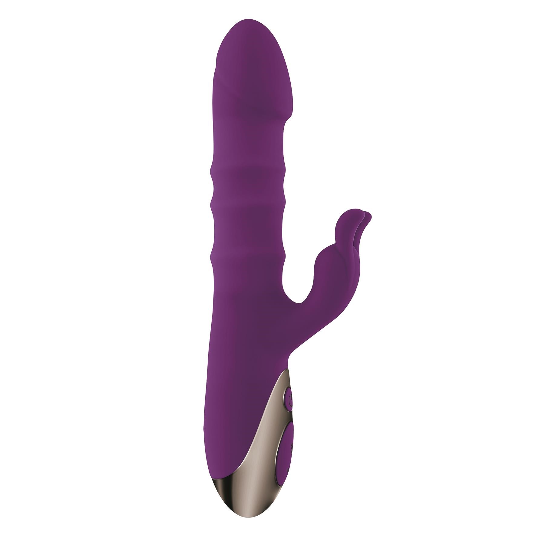 Playboy Pleasure Hop To It Rabbit Massager With Rolling Rings-Product Shot #1