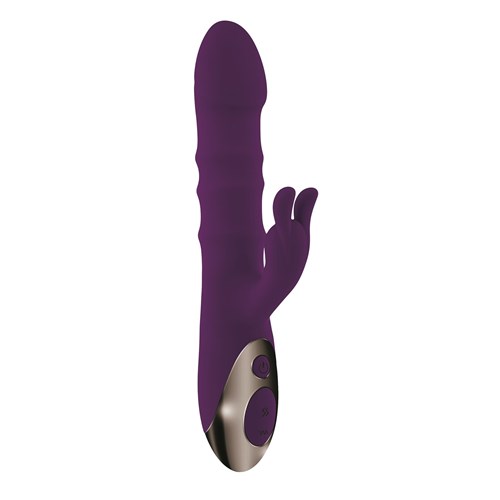 Playboy Pleasure Hop To It Rabbit Massager With Rolling Rings-Product Shot #2