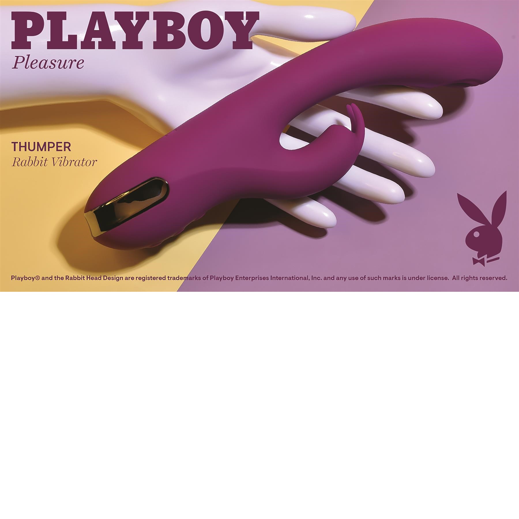 Playboy Pleasure Thumper Rabbit Massager - Lifestyle Image