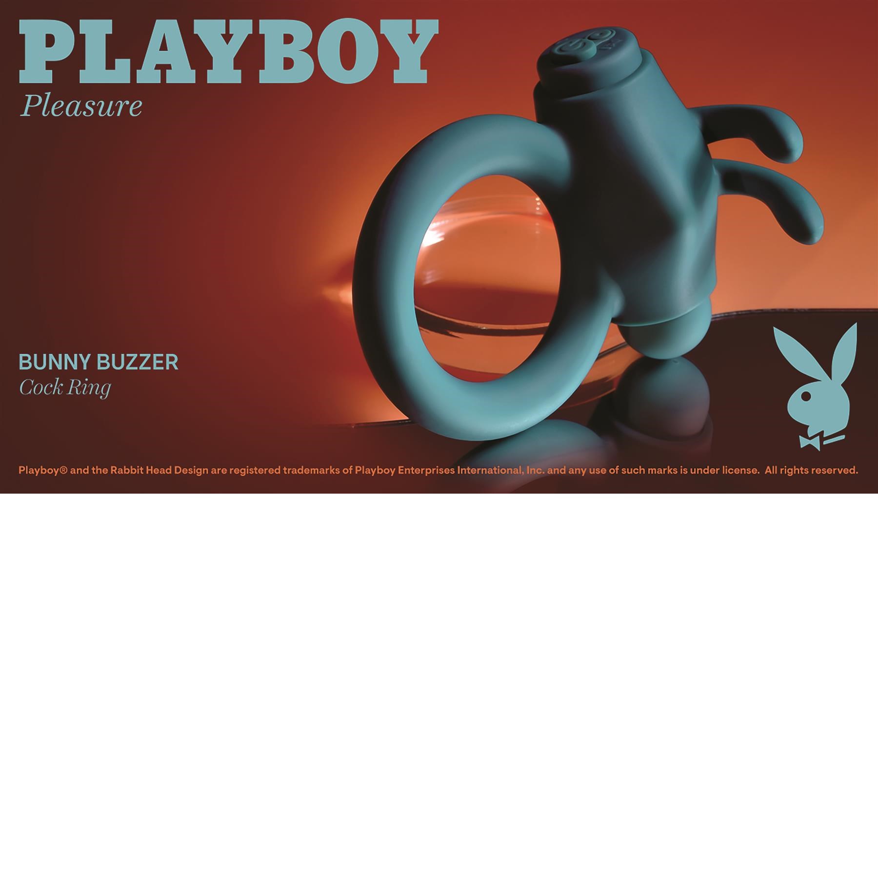 Playboy Pleasure Bunny Buzzer Penis Ring - Lifestyle Image