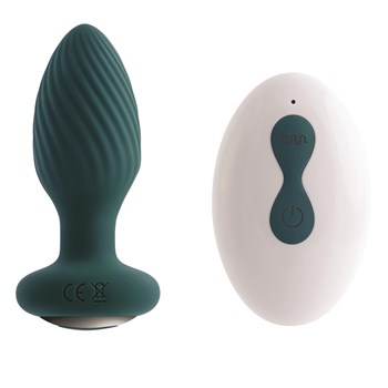 Playboy Pleasure Remote Control Spinning Tail Teaser Butt Plug Product and Remote