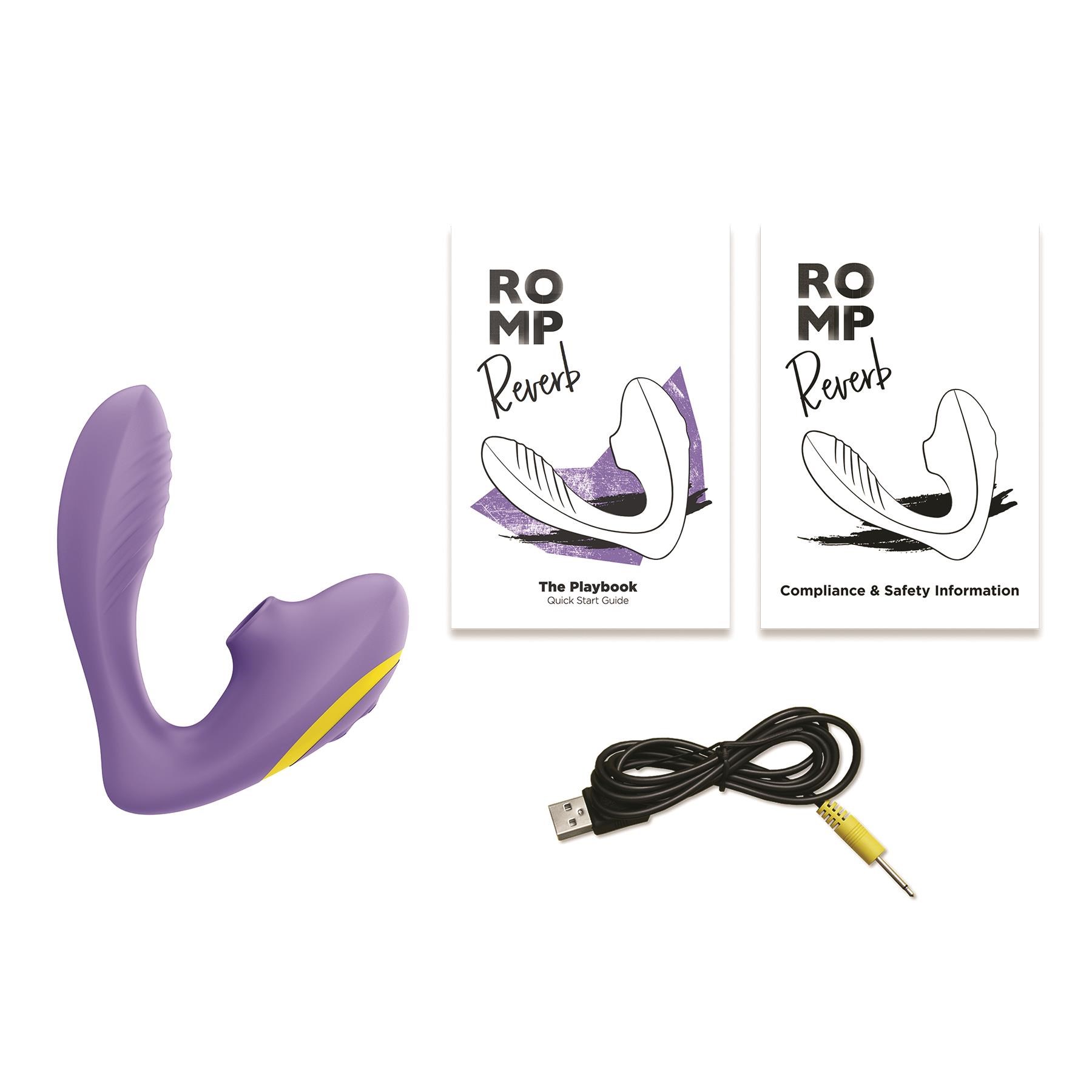 Romp Reverb G-Spot And Clitoral Suction Stimulator - All Components