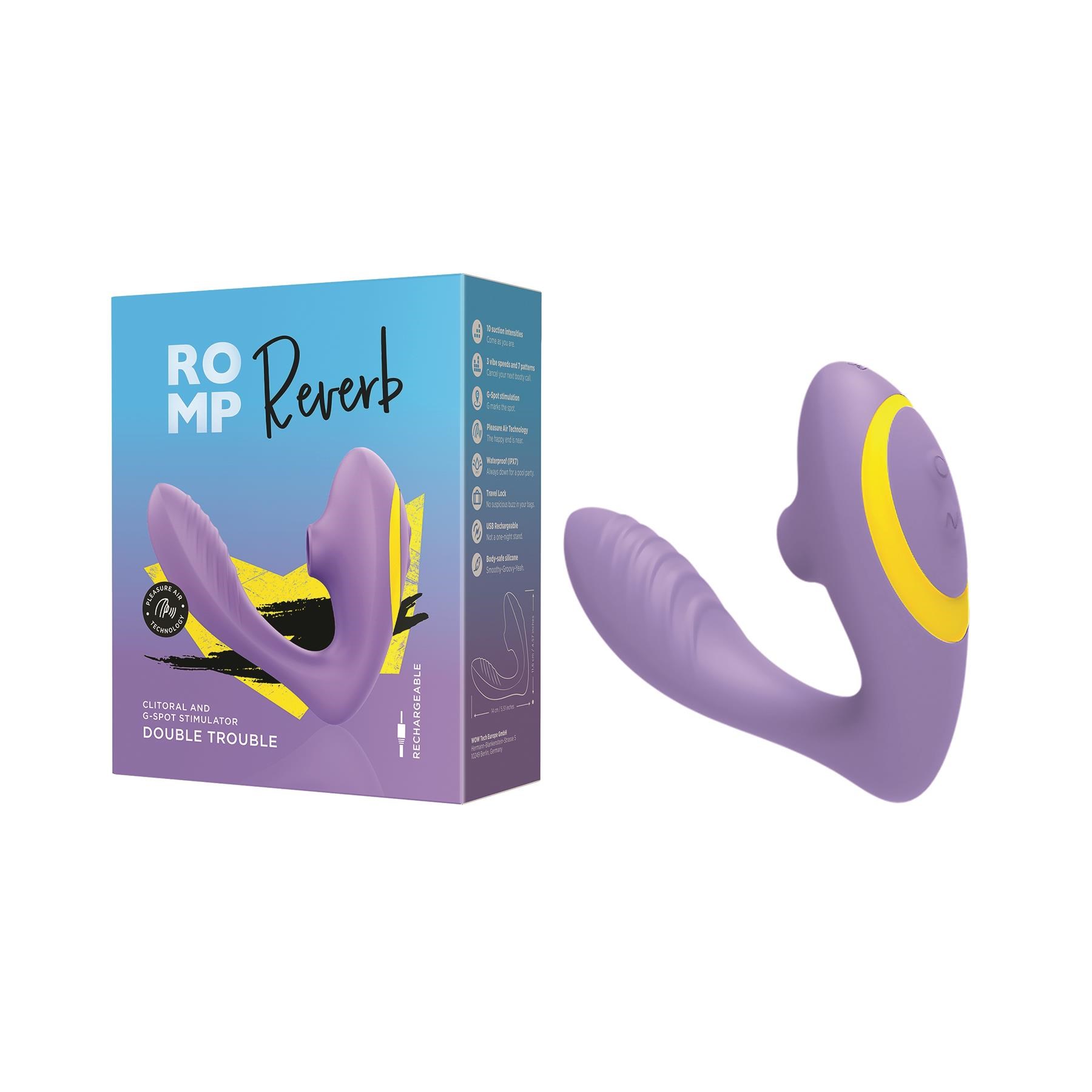 Romp Reverb G-Spot And Clitoral Suction Stimulator - Packaging