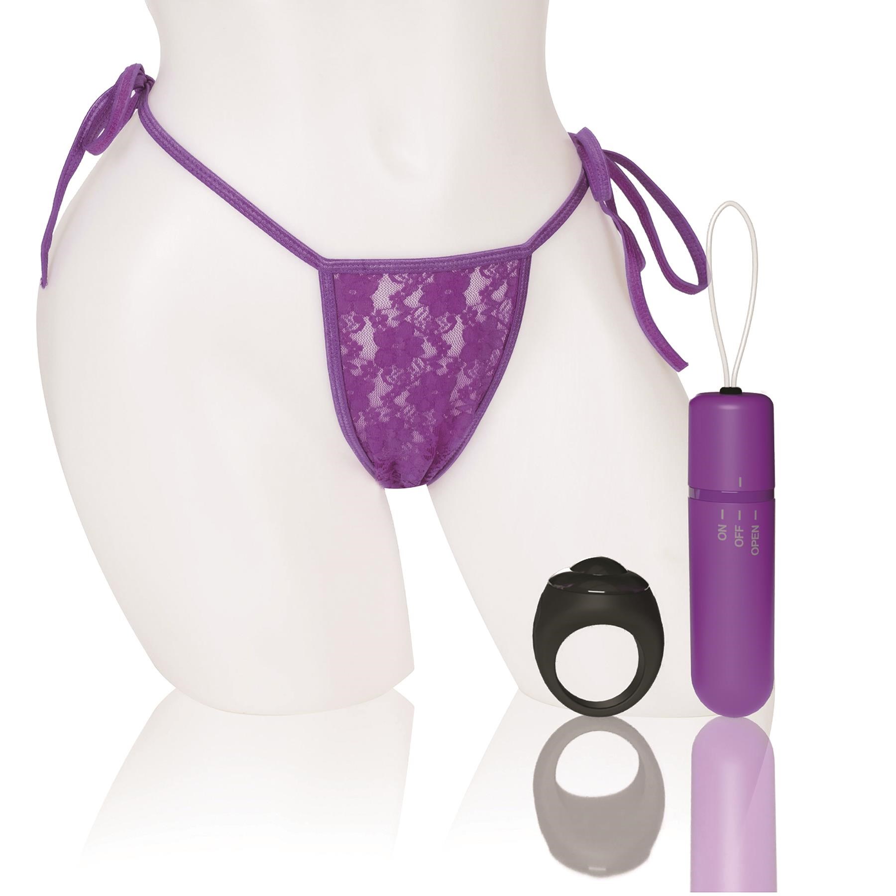 Screaming O Remote Control Vibrating Panty Set - Product and Panty - Purple