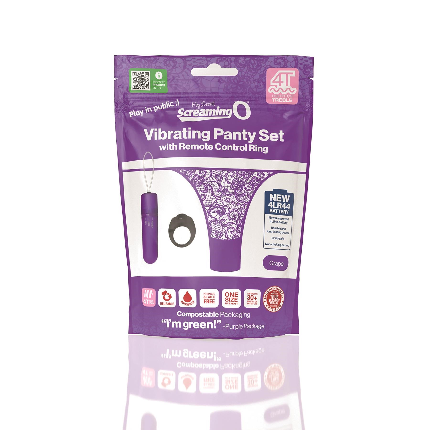 Screaming O Remote Control Vibrating Panty Set - Packing - Purple