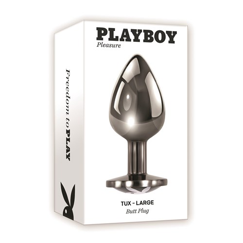 Playboy Pleasure Tux Large Metal Butt Plug - Packaging