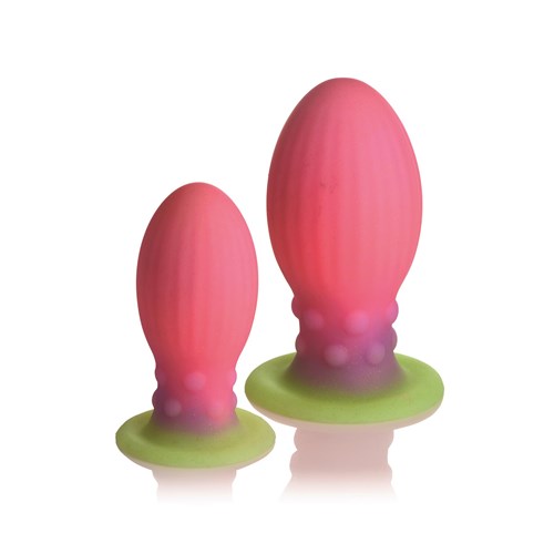 CreatureCocks Xeno Glow In The Dark Egg - Both Sizes Together
