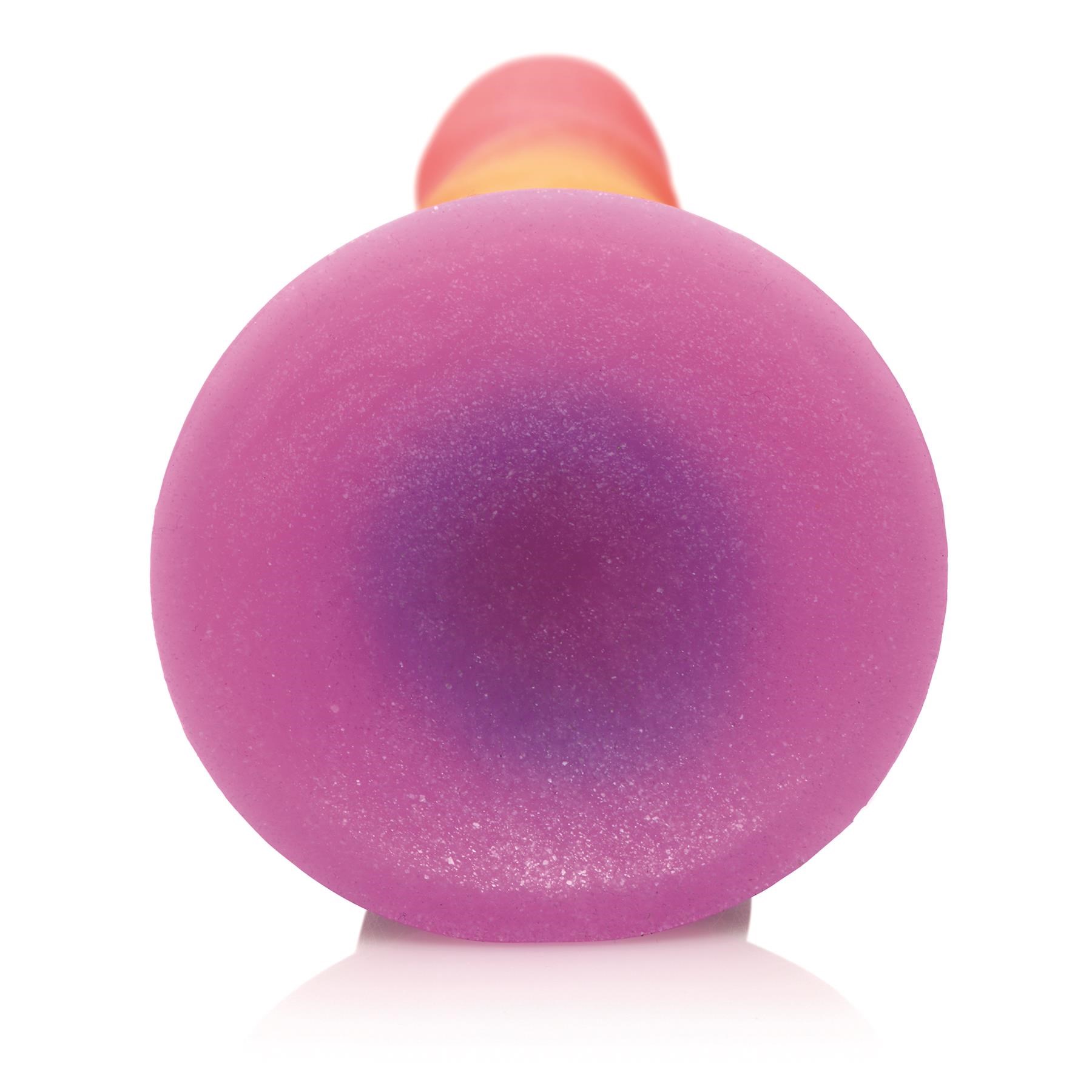 Simply Sweet Zigzag Rainbow Dildo - Product Shot #5 - Showing Suction Cup