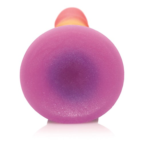 Simply Sweet Zigzag Rainbow Dildo - Product Shot #5 - Showing Suction Cup