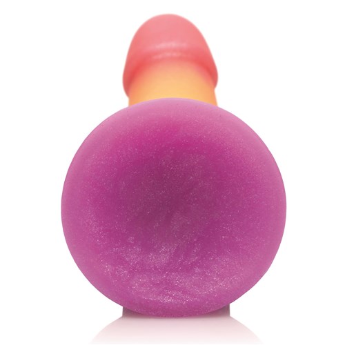 Simply Sweet Phallic Rainbow Dildo - Product Shot #5 - Showing Suction Cup