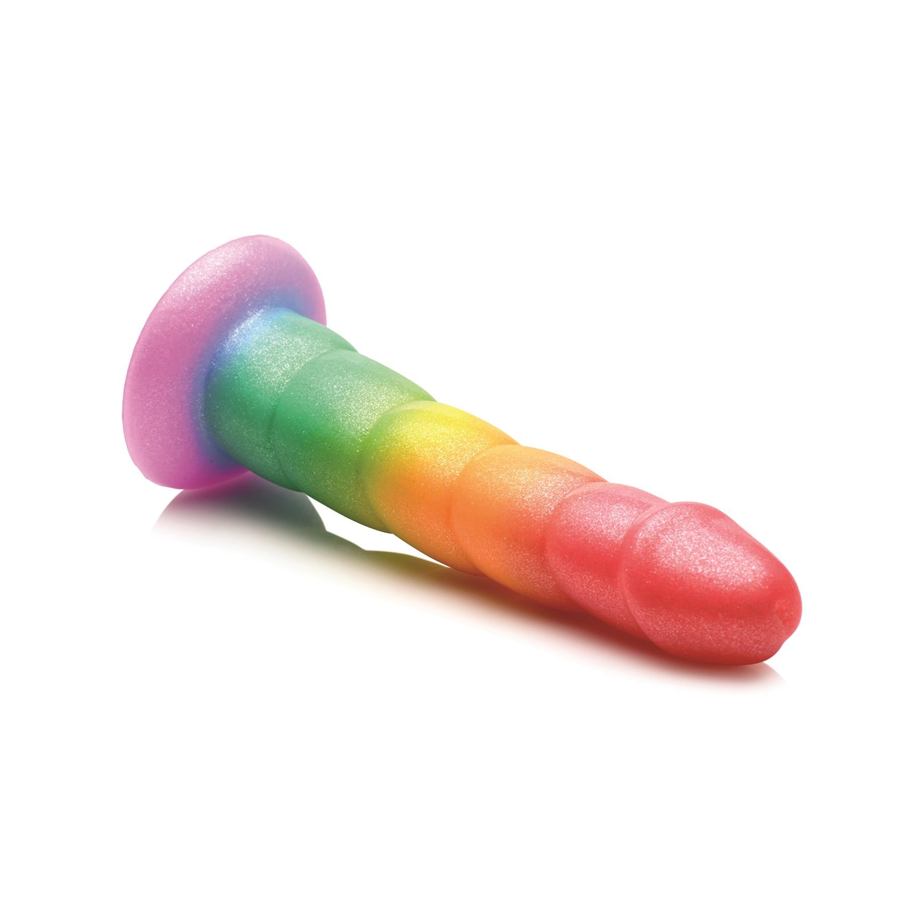Simply Sweet Swirl Rainbow Dildo - Product Shot #3