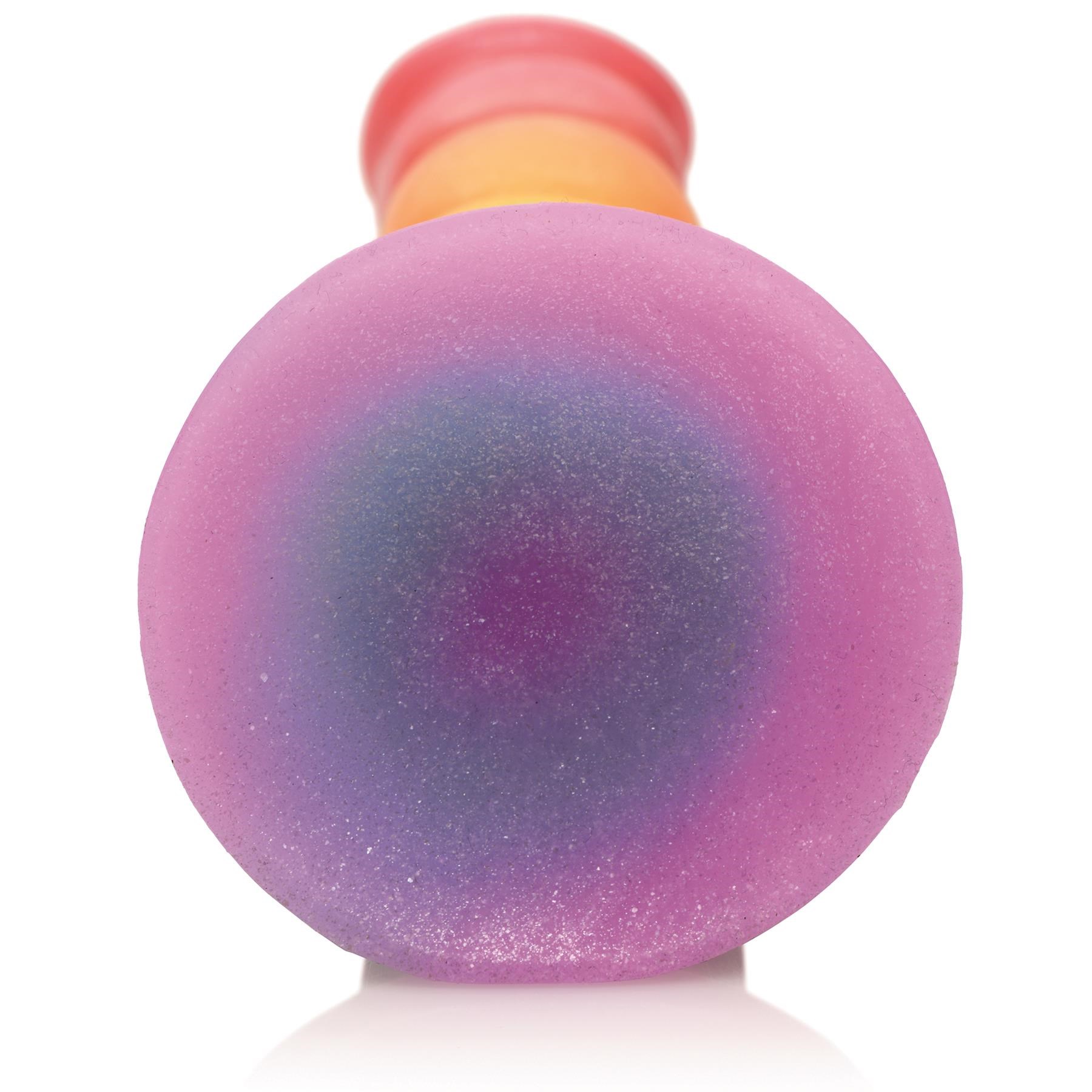 Simply Sweet Swirl Rainbow Dildo - Product Shot #5 - Showing Suction Cup