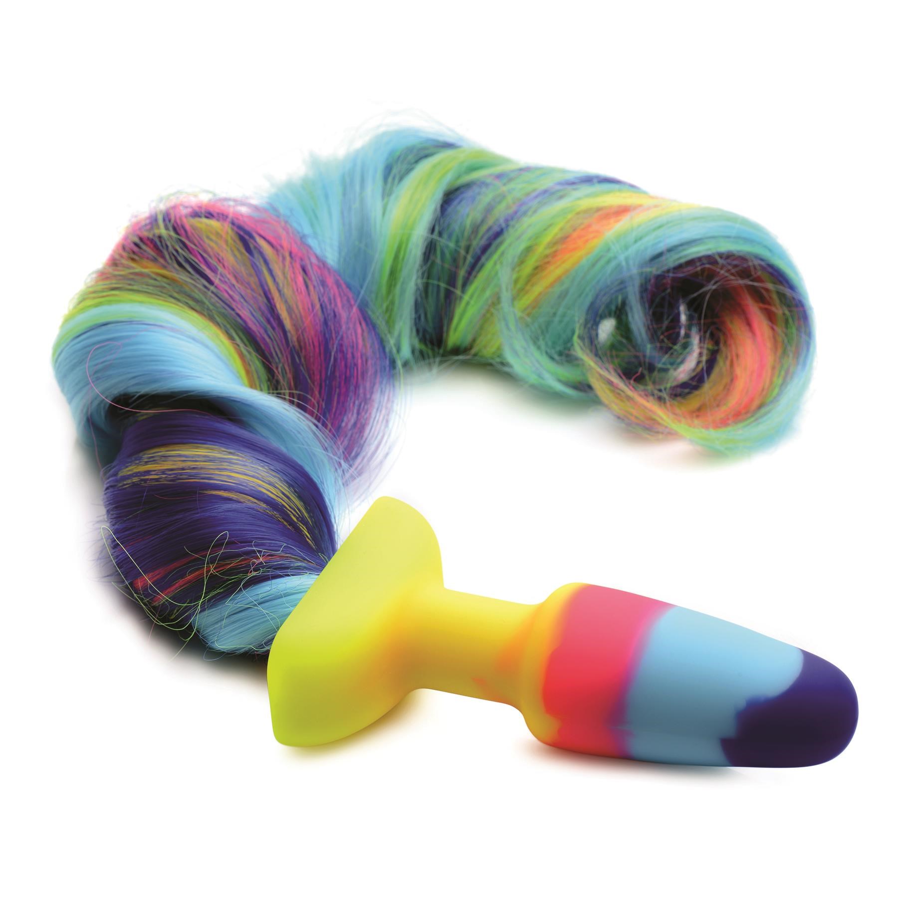 Rainbow Unicorn Tail Anal Plug - Product Shot #1