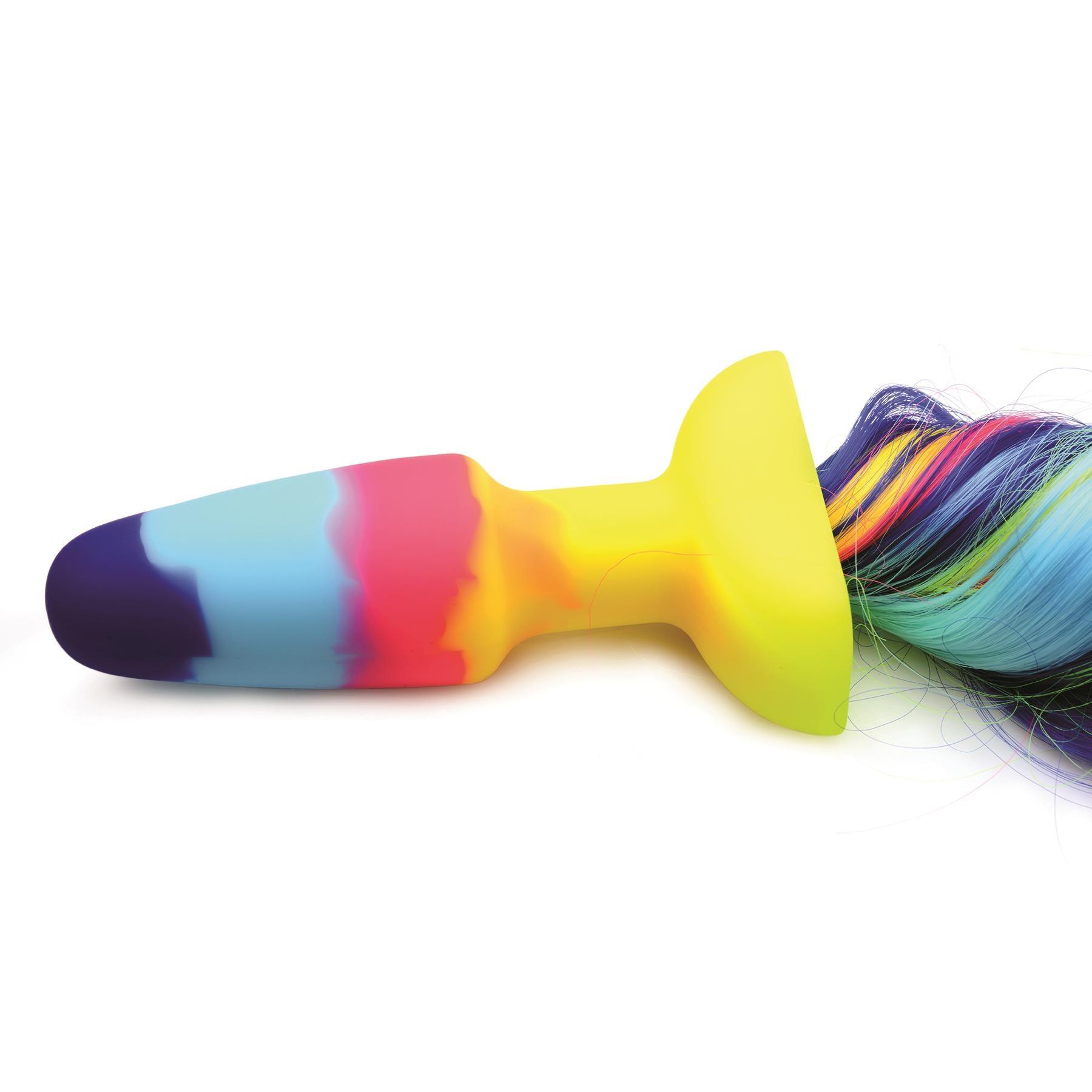 Rainbow Unicorn Tail Anal Plug - Product Shot #7 - Close Up On Plug