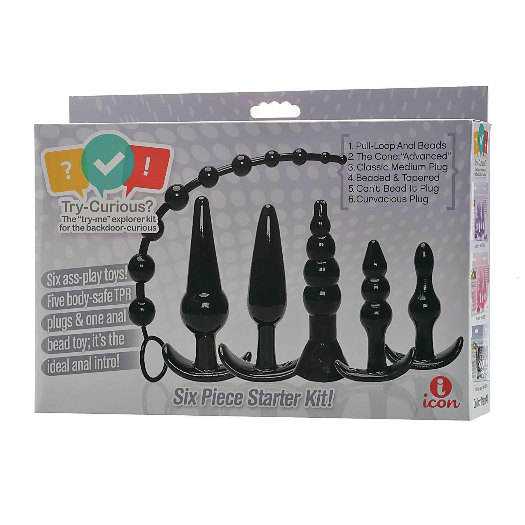 Try-Curious Anal Plug Kit box packaging