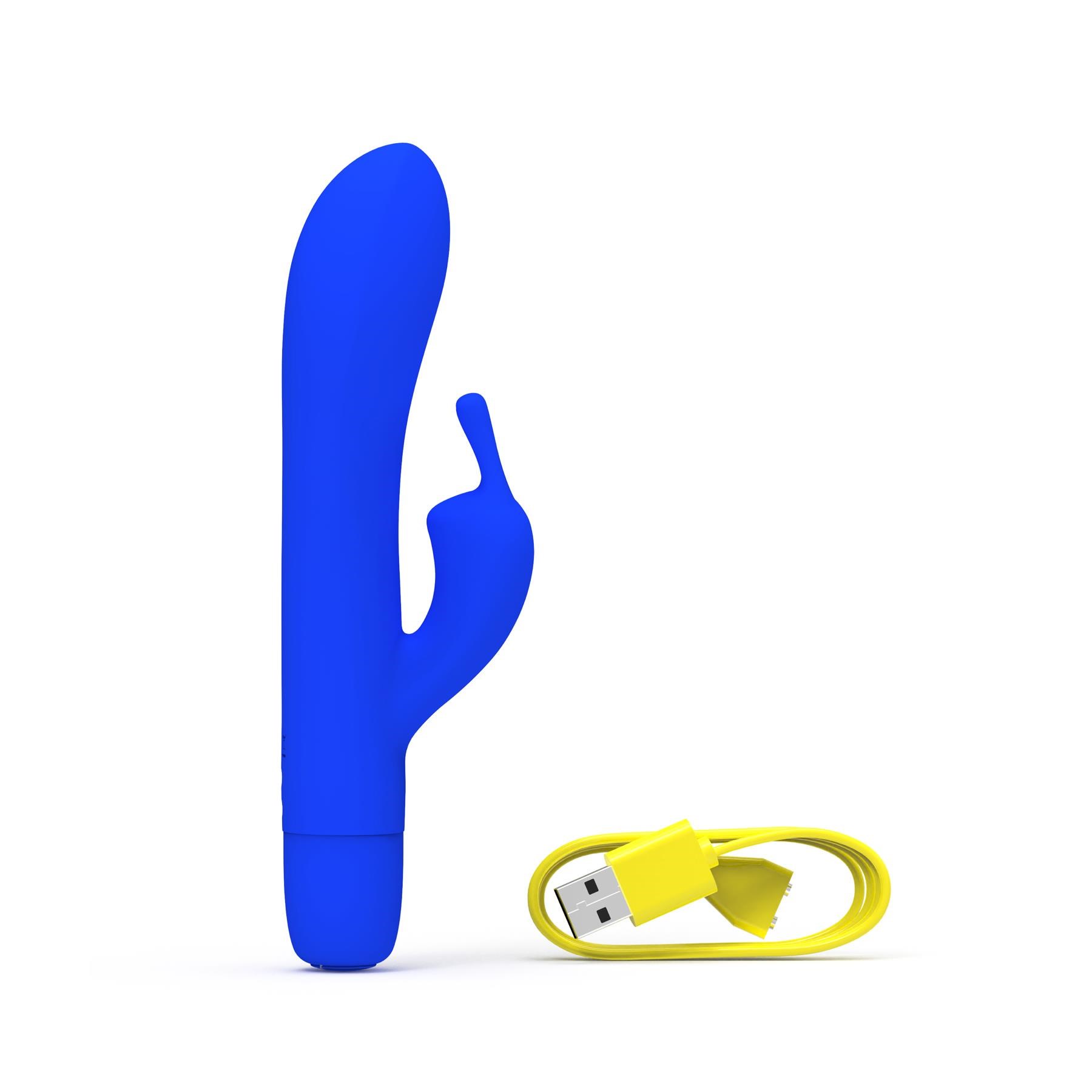 BSwish Bwild Bunny Classic Rechargeable Vibrator - Product with Charging Cable - Blue