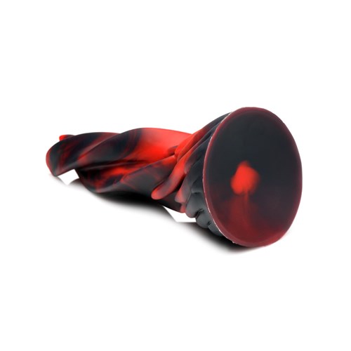 CreatureCocks Hell Kiss Twisted Tongue Dildo - Product Shot Showing Suction Cup