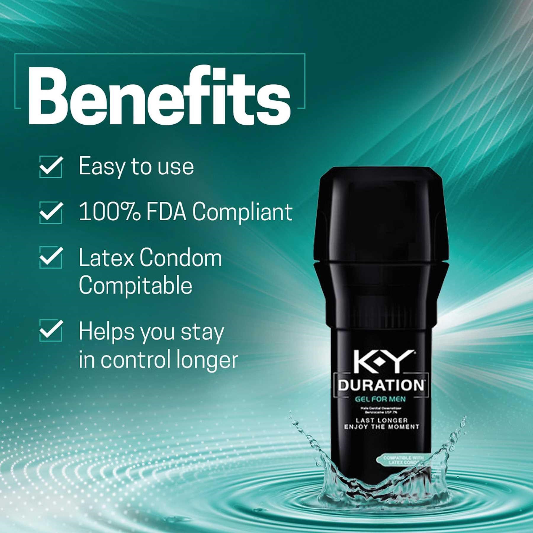 K-Y Duration Male Desensitizer Gel Pump benefits