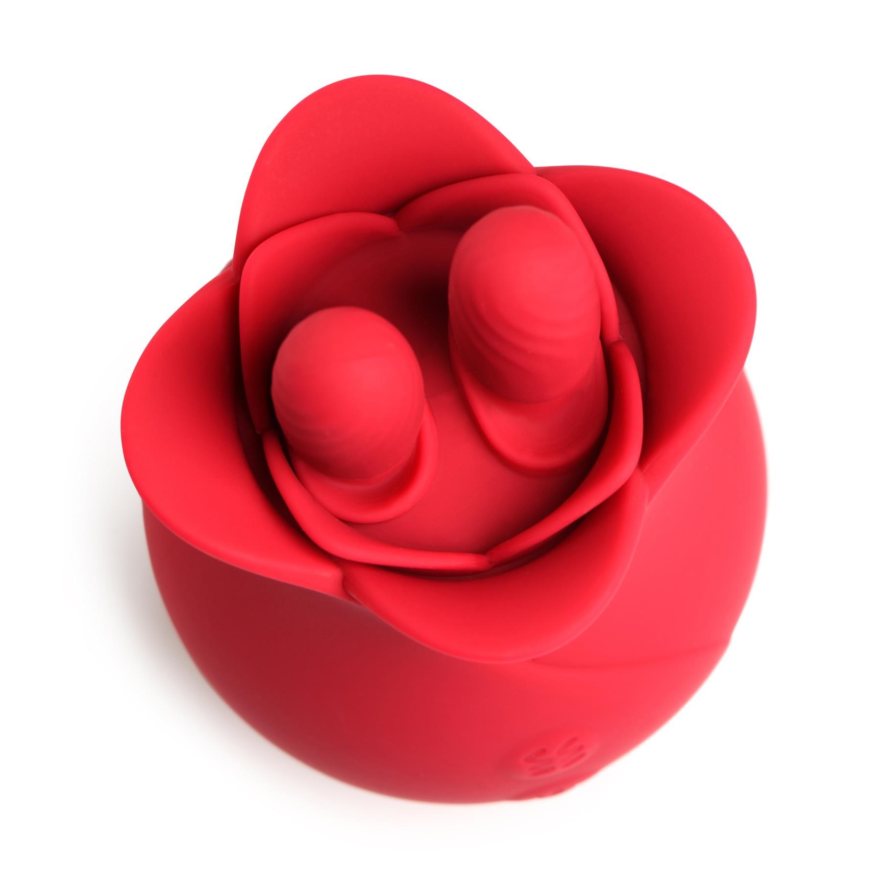 Bloomgasm Rose Fondle Massager - Product Shot - Close Up On Ticklers